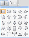 Select the square “Shape” tool Select the square “Shape” tool