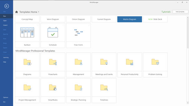 MindManager professional templates